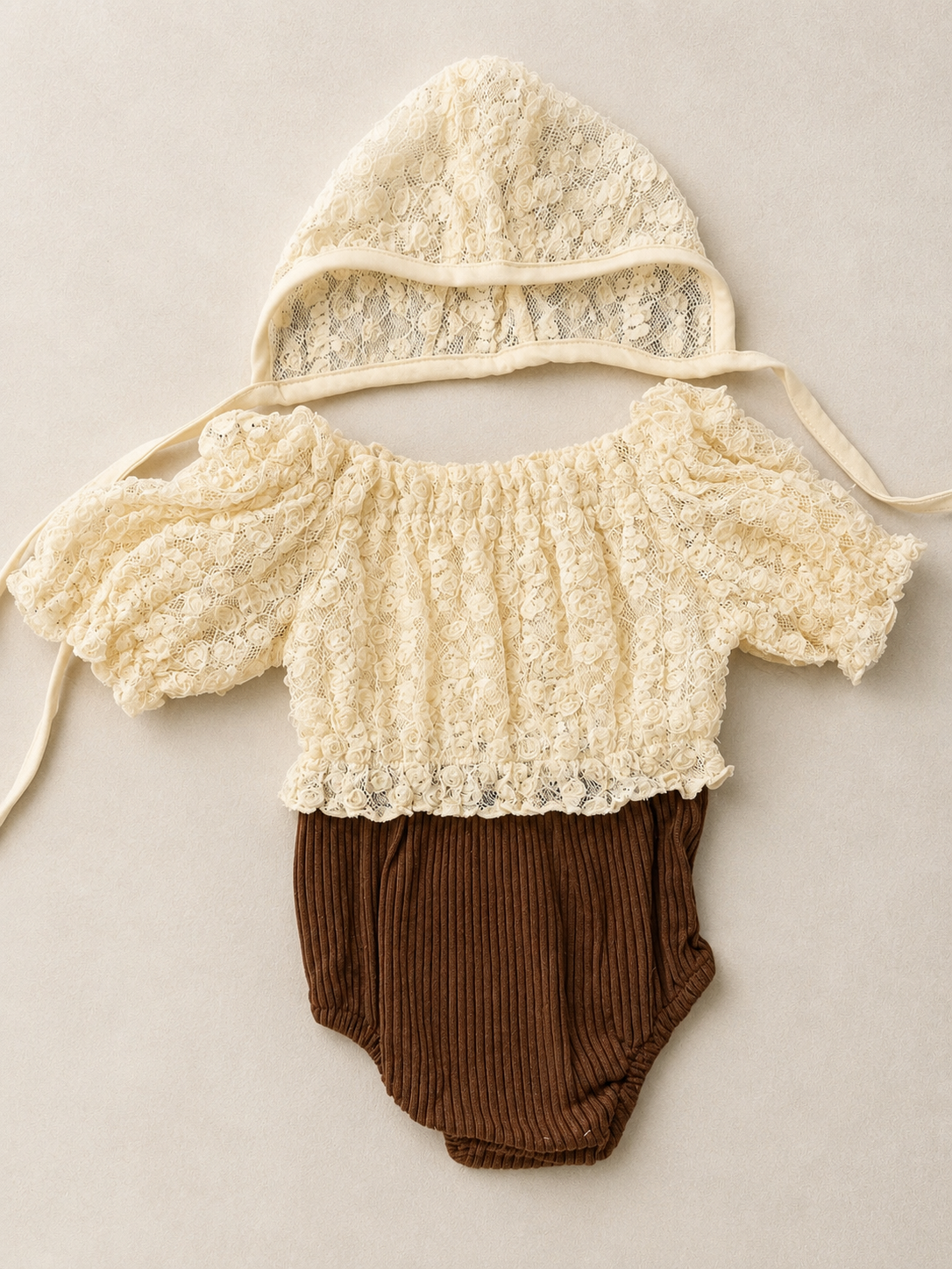Bebe Moca Lace Swimsuit Set