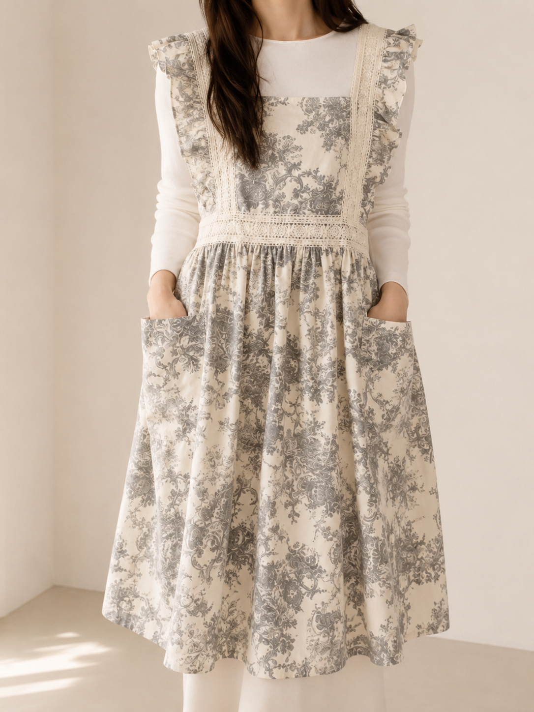 Evelyn Floral Apron Dress