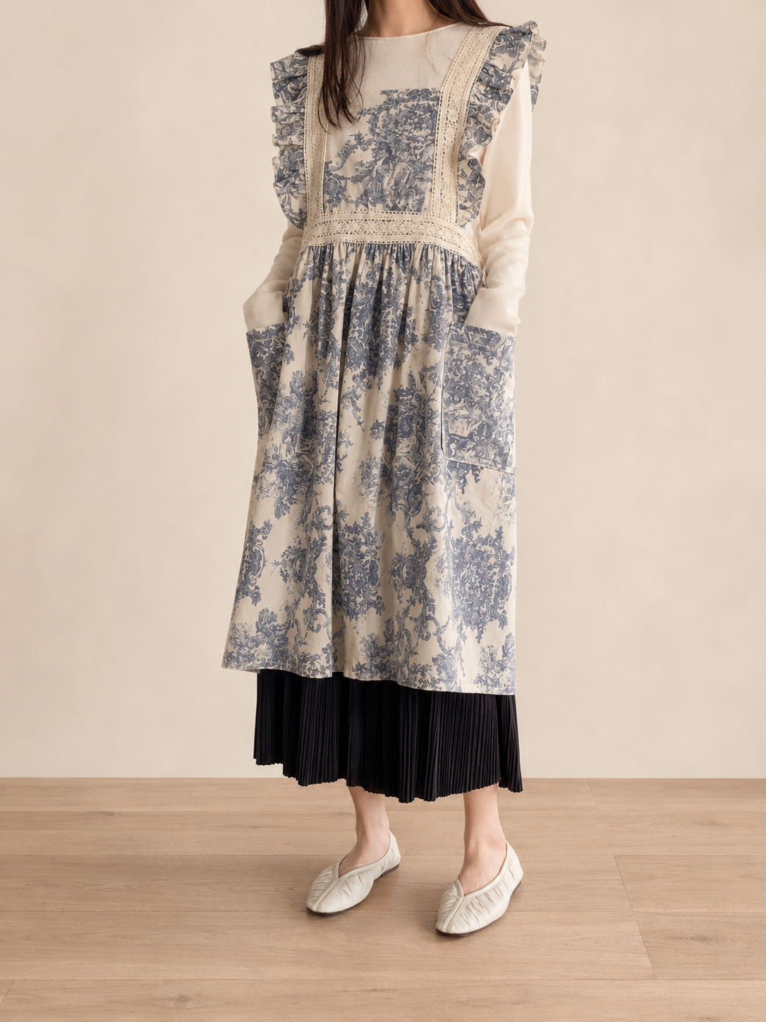 Evelyn Floral Apron Dress
