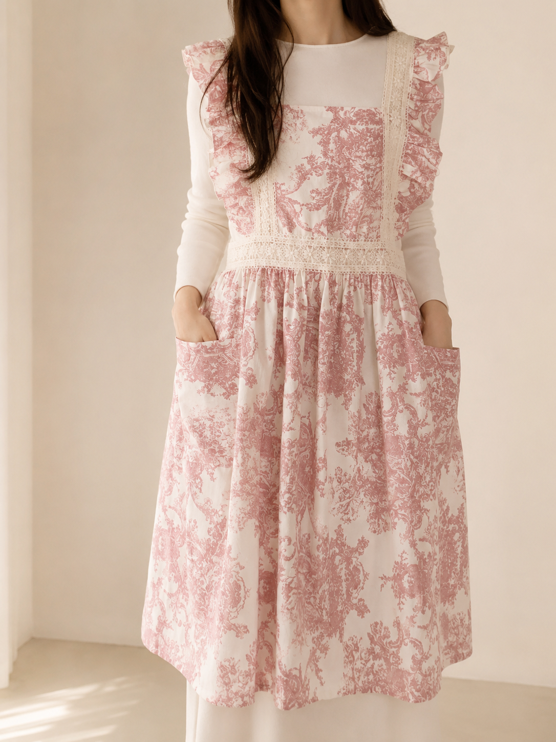 Evelyn Floral Apron Dress