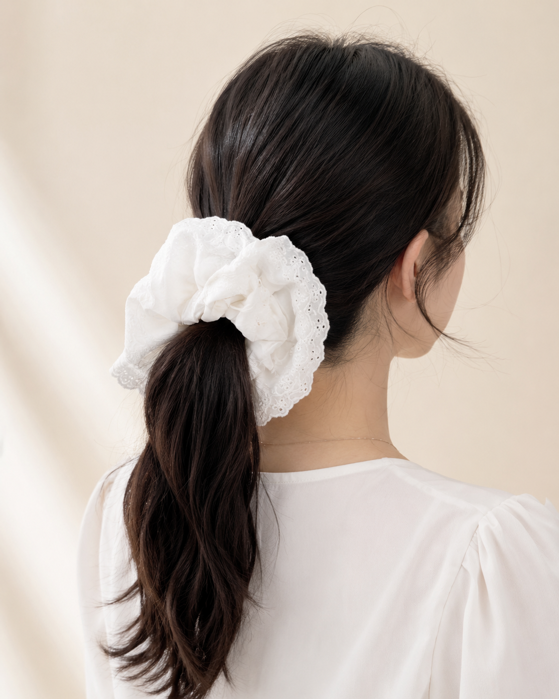 Jane Eyelet Lace Scrunchie
